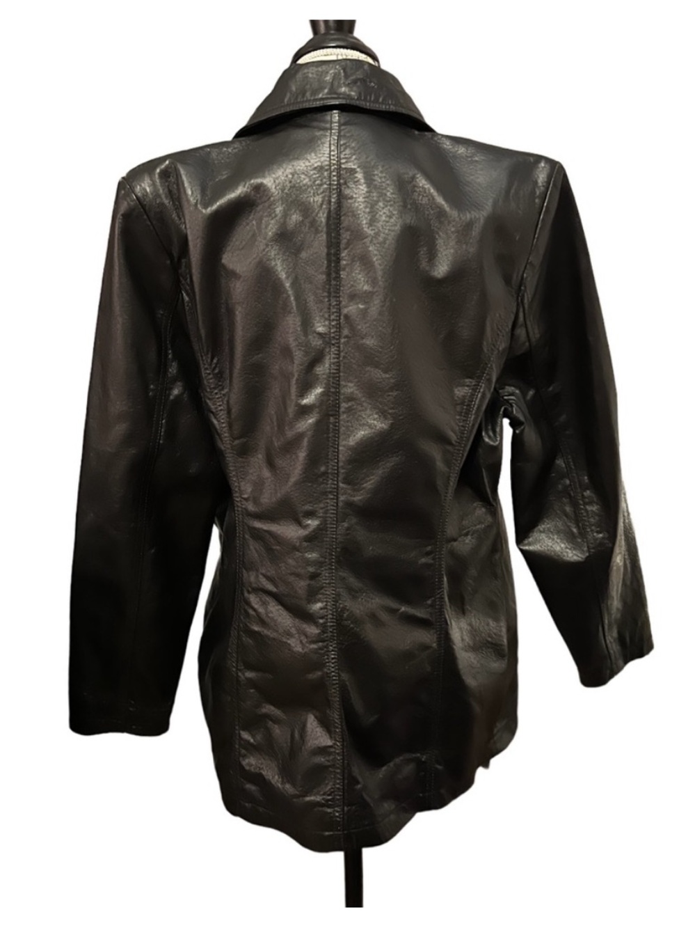 Billabong Black Leather Blazer Jacket